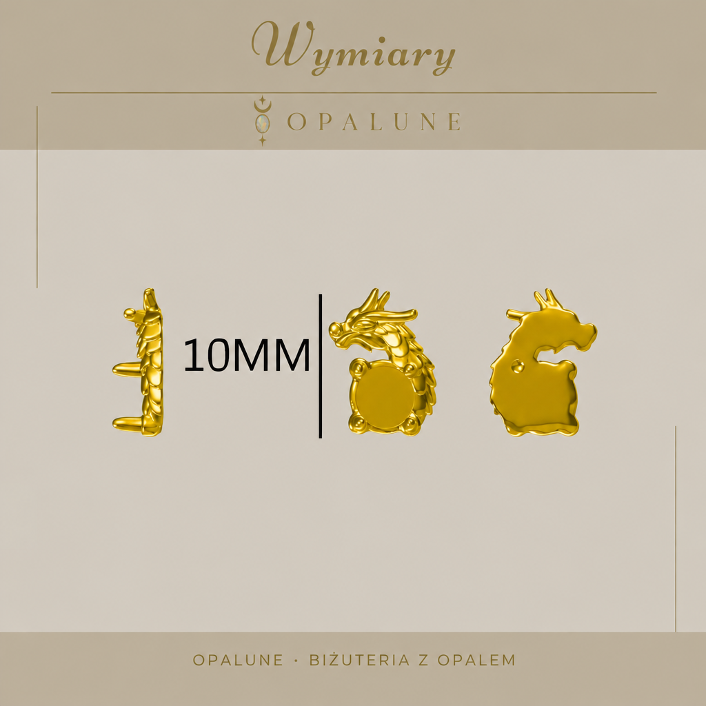 Kolczyki Smok – wymiary