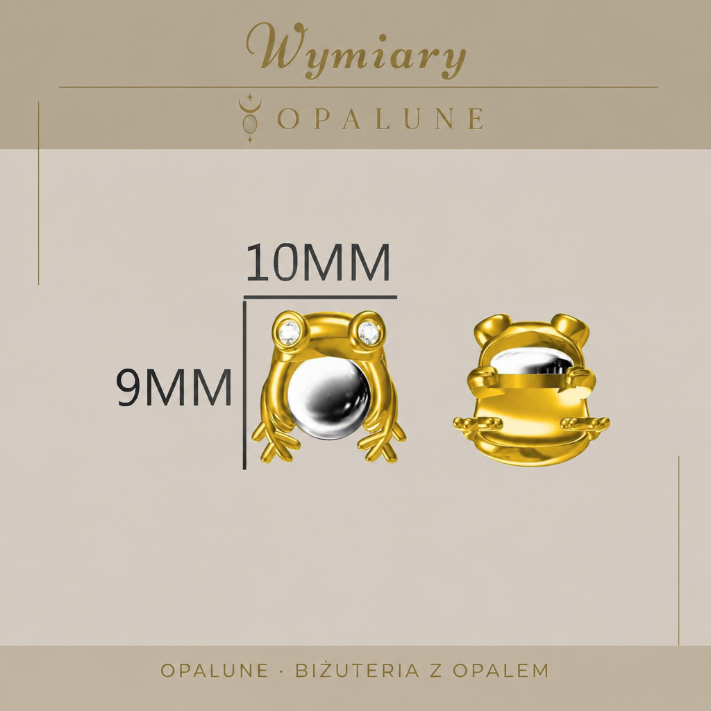Kolczyki Żabka – wymiary
